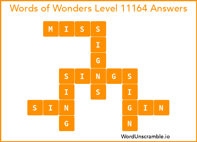 Words of Wonders Level 11164 Answers