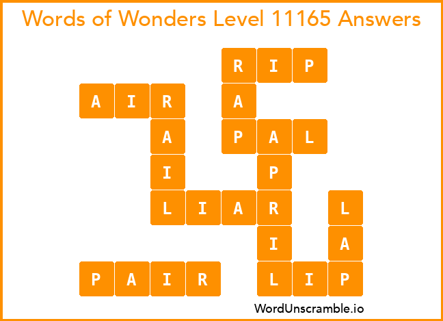 Words of Wonders Level 11165 Answers