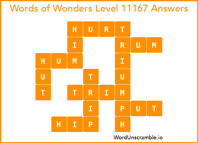 Words of Wonders Level 11167 Answers