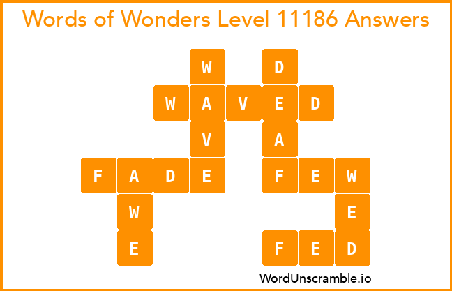 Words of Wonders Level 11186 Answers