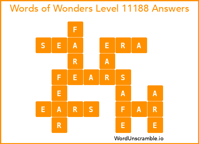 Words of Wonders Level 11188 Answers