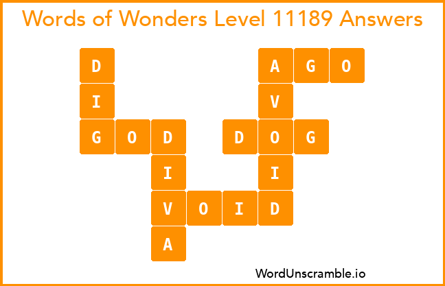 Words of Wonders Level 11189 Answers