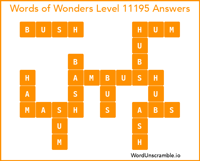 Words of Wonders Level 11195 Answers