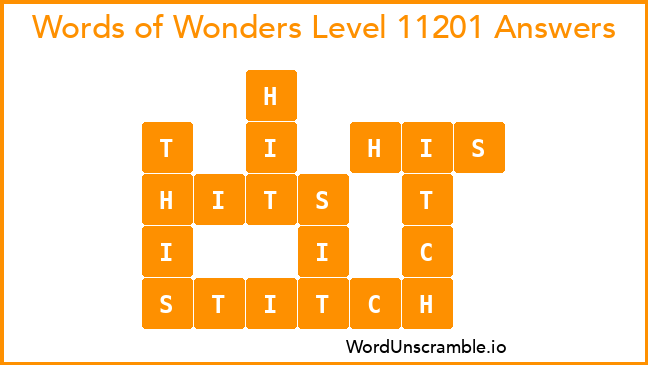 Words of Wonders Level 11201 Answers