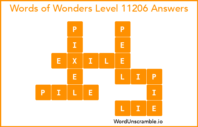 Words of Wonders Level 11206 Answers