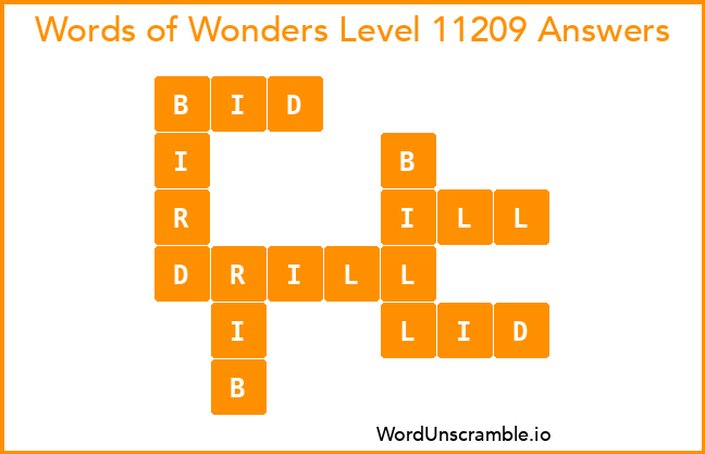 Words of Wonders Level 11209 Answers