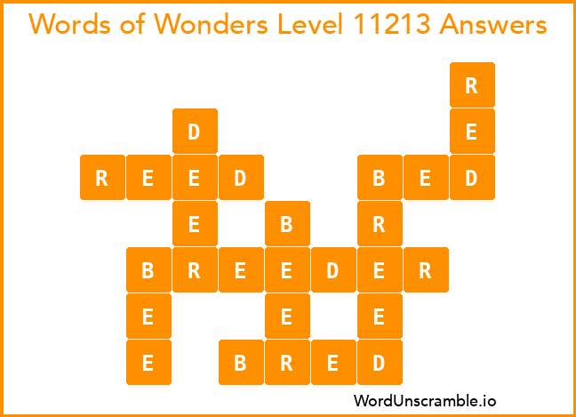 Words of Wonders Level 11213 Answers