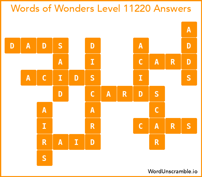 Words of Wonders Level 11220 Answers