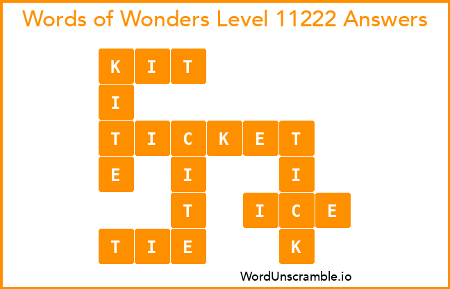 Words of Wonders Level 11222 Answers