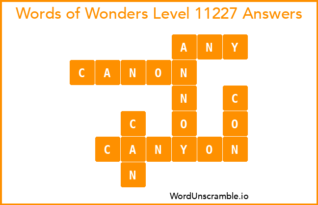 Words of Wonders Level 11227 Answers