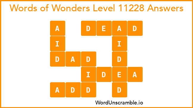 Words of Wonders Level 11228 Answers