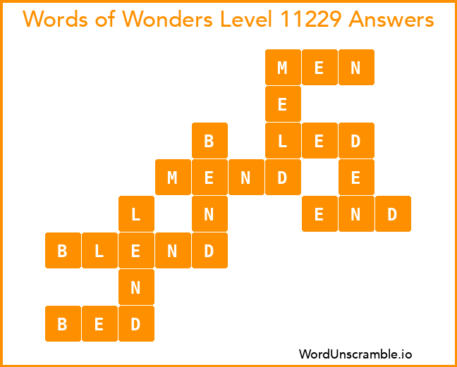 Words of Wonders Level 11229 Answers