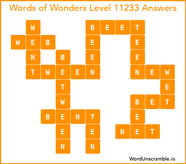 Words of Wonders Level 11233 Answers