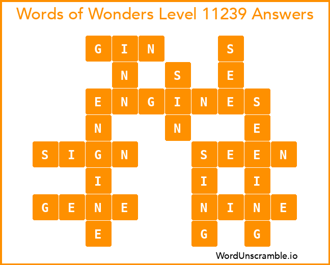 Words of Wonders Level 11239 Answers