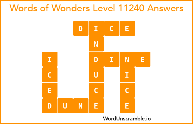 Words of Wonders Level 11240 Answers