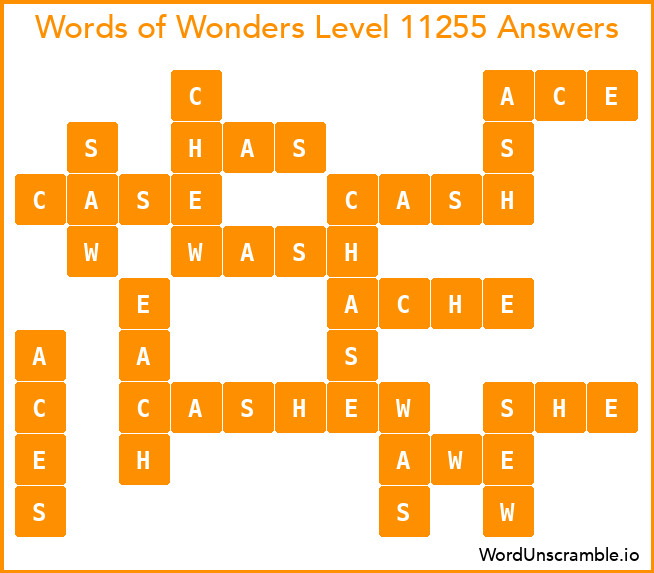 Words of Wonders Level 11255 Answers