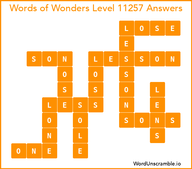 Words of Wonders Level 11257 Answers