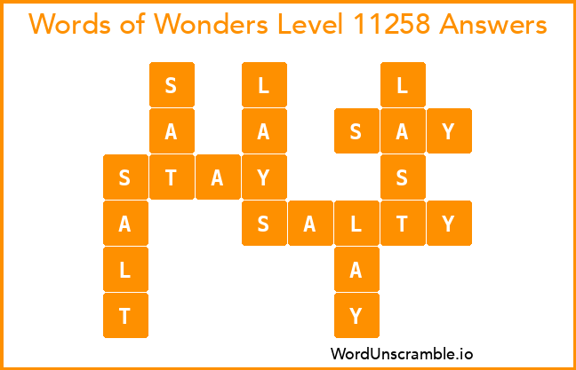 Words of Wonders Level 11258 Answers