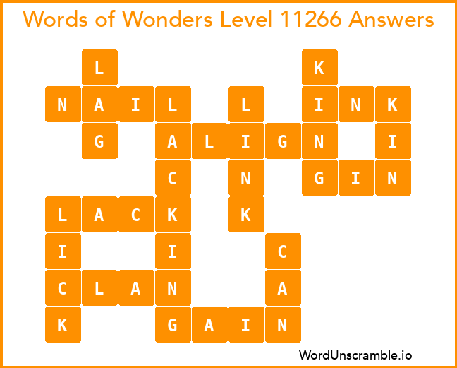 Words of Wonders Level 11266 Answers