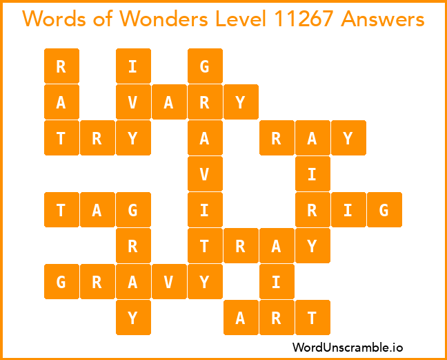 Words of Wonders Level 11267 Answers