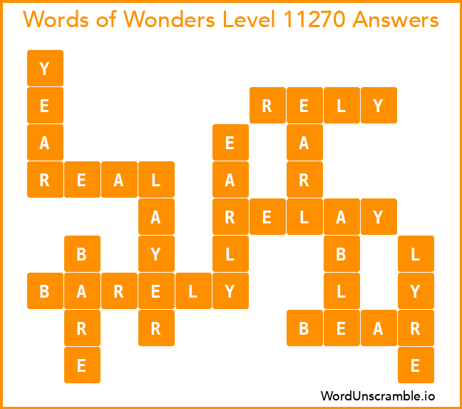 Words of Wonders Level 11270 Answers