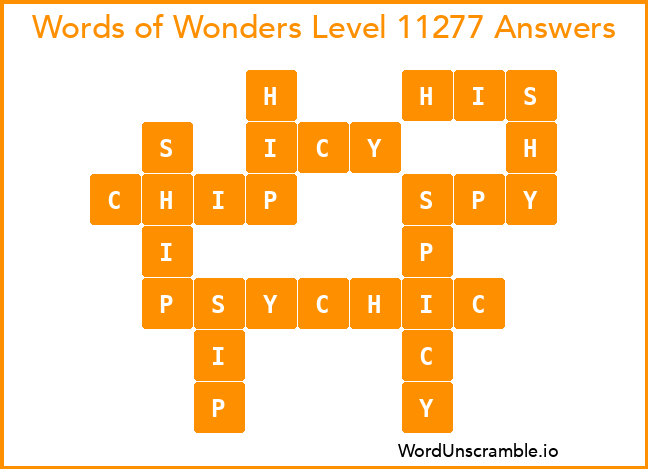 Words of Wonders Level 11277 Answers