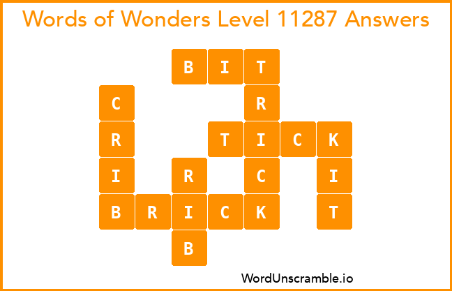 Words of Wonders Level 11287 Answers