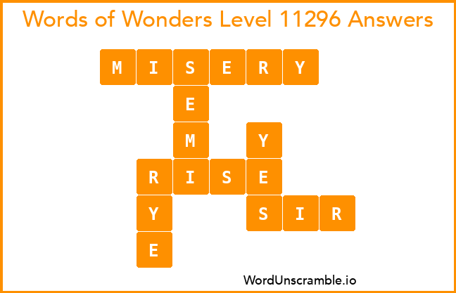 Words of Wonders Level 11296 Answers