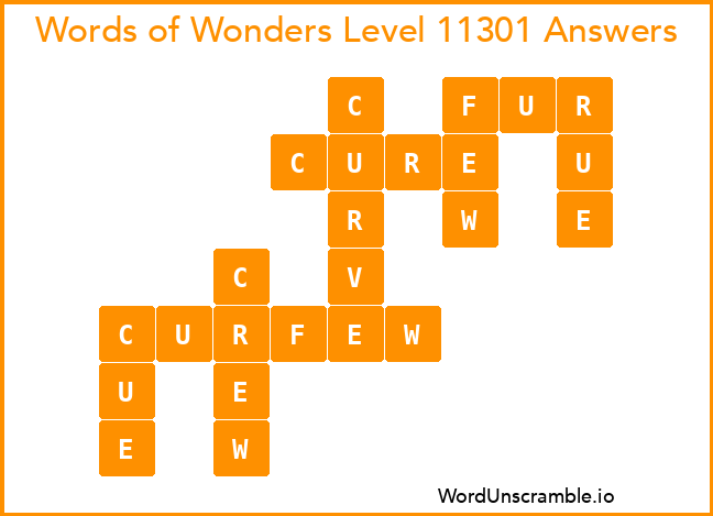 Words of Wonders Level 11301 Answers