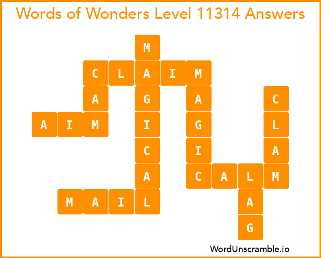 Words of Wonders Level 11314 Answers