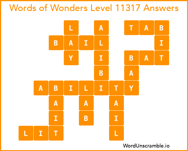 Words of Wonders Level 11317 Answers