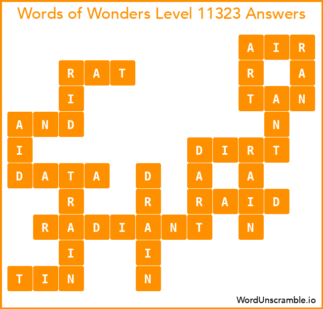 Words of Wonders Level 11323 Answers