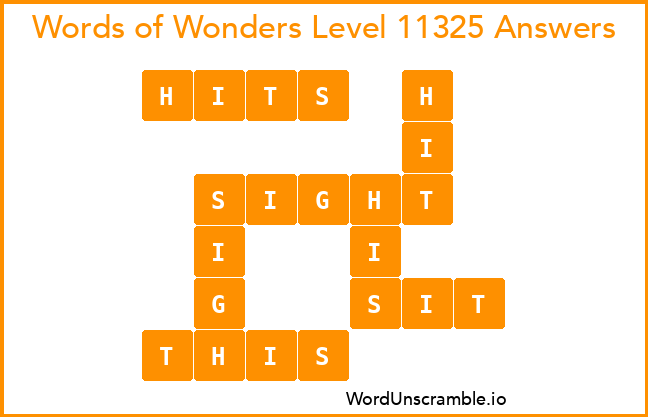 Words of Wonders Level 11325 Answers