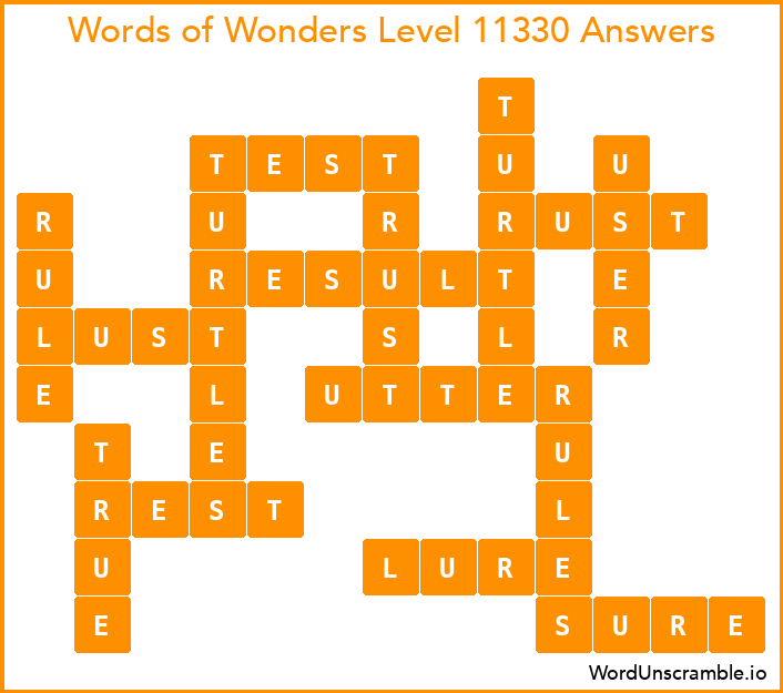 Words of Wonders Level 11330 Answers