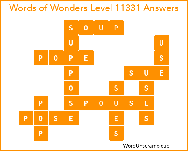 Words of Wonders Level 11331 Answers