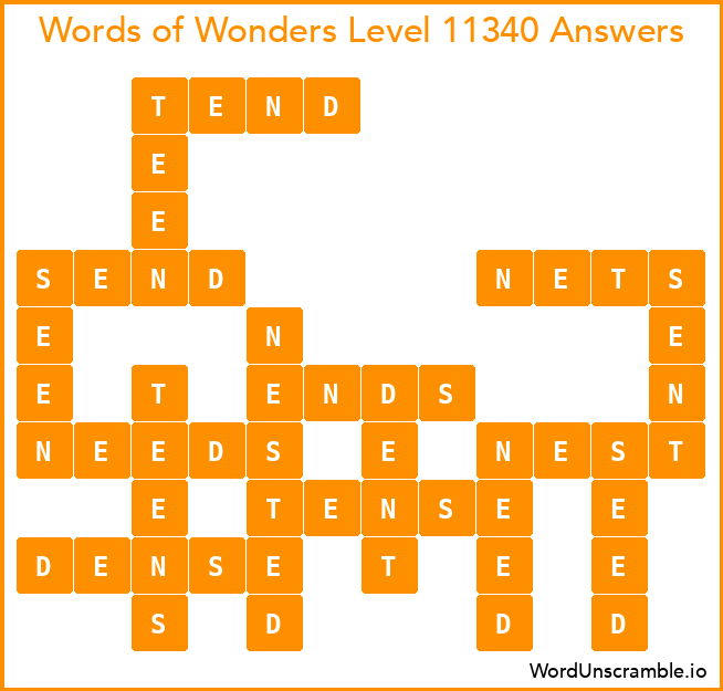 Words of Wonders Level 11340 Answers