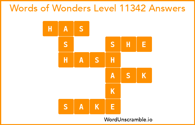 Words of Wonders Level 11342 Answers