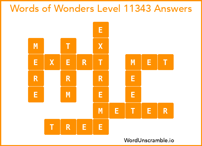 Words of Wonders Level 11343 Answers