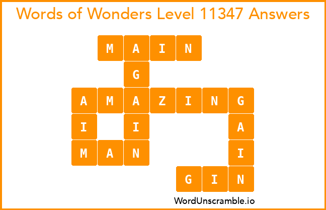 Words of Wonders Level 11347 Answers