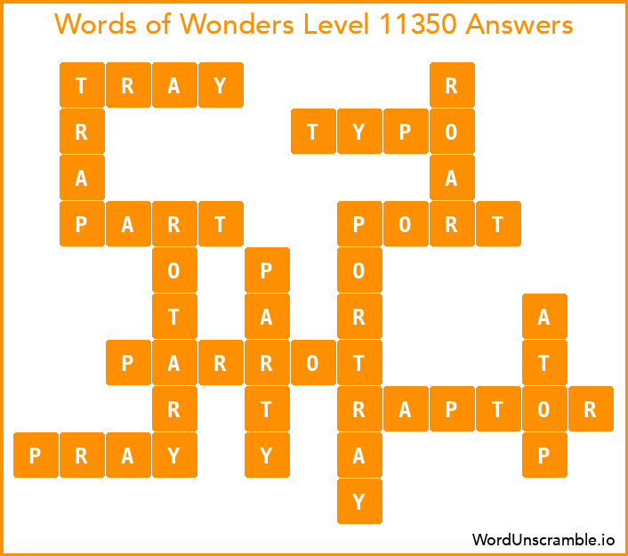 Words of Wonders Level 11350 Answers