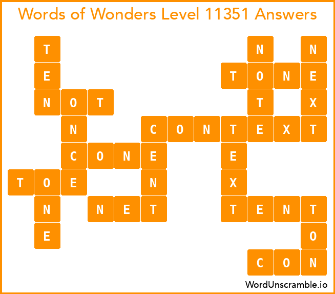 Words of Wonders Level 11351 Answers