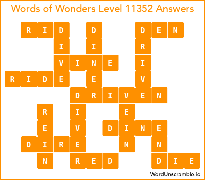 Words of Wonders Level 11352 Answers