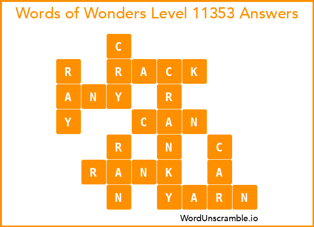 Words of Wonders Level 11353 Answers