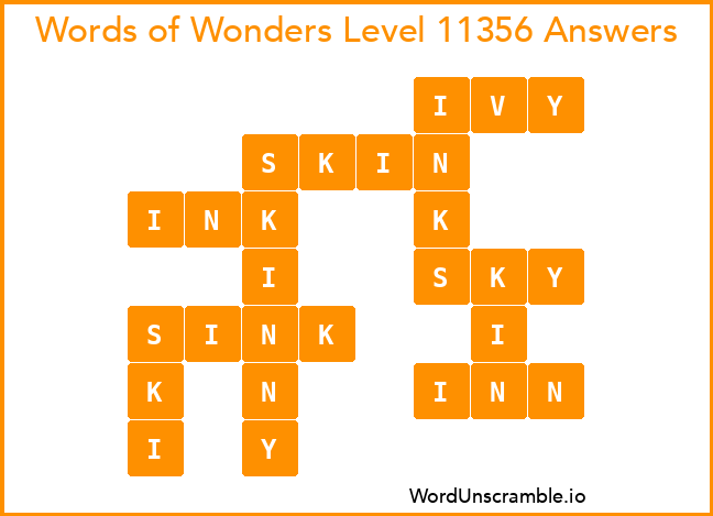 Words of Wonders Level 11356 Answers