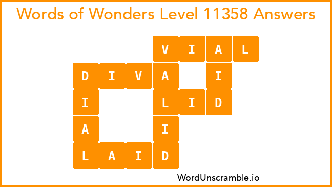 Words of Wonders Level 11358 Answers
