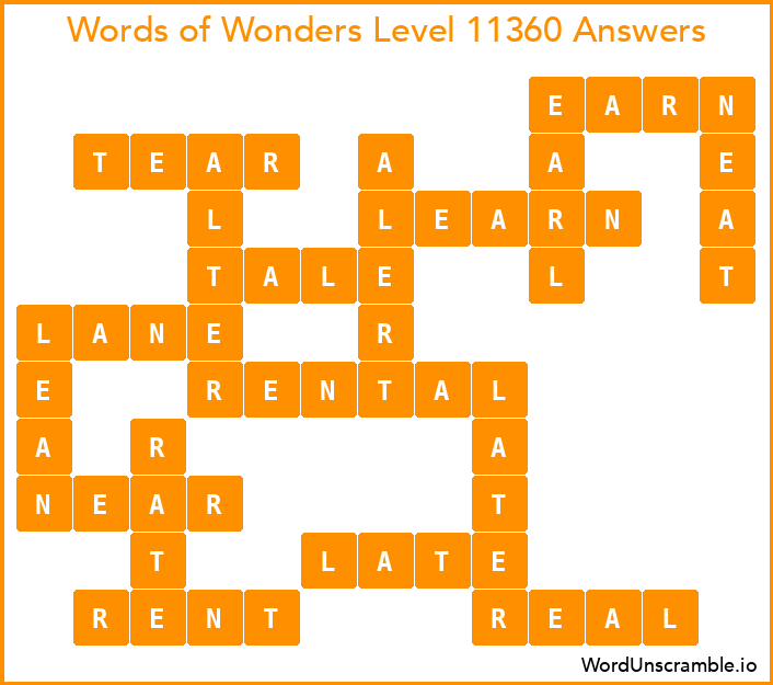 Words of Wonders Level 11360 Answers
