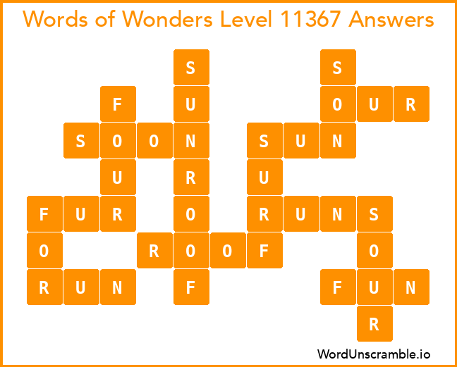 Words of Wonders Level 11367 Answers