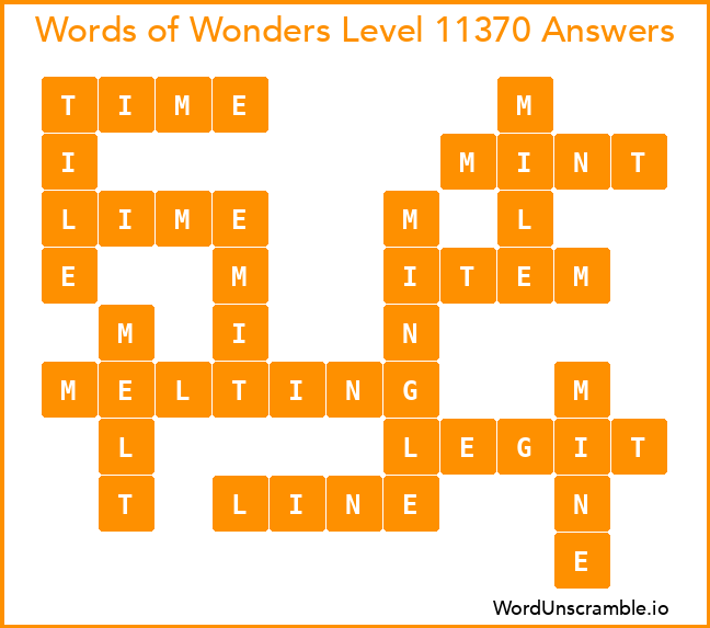 Words of Wonders Level 11370 Answers