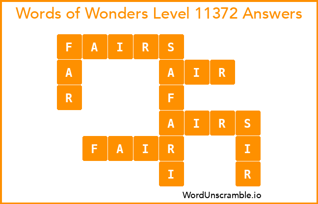 Words of Wonders Level 11372 Answers