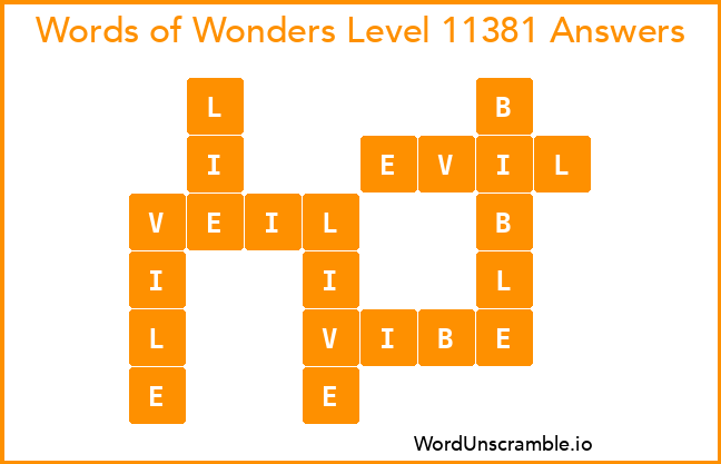 Words of Wonders Level 11381 Answers